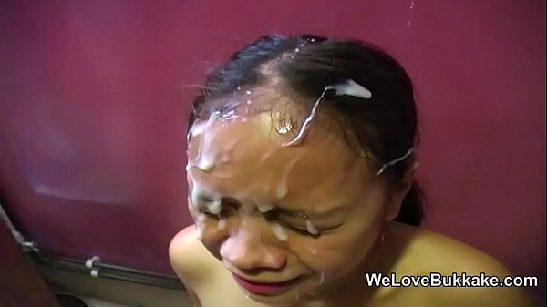 Huge facial cumshots soak a tiny Asian amateur XXX Video